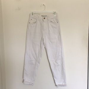 Zara White Mom Jeans